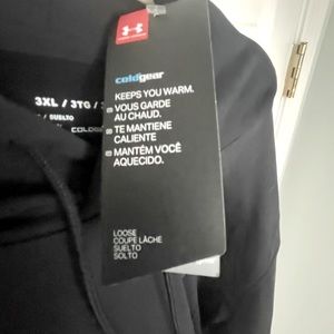 New Under Armour black hooded sweatshirt 3xl